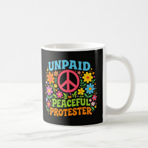Taza De Café Manifestante Pacifista No Remunerado Activismo Ret