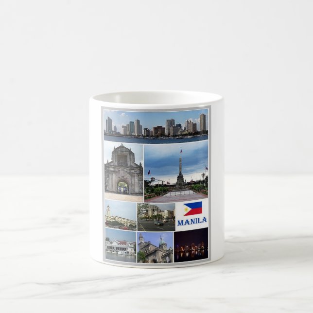 Taza De Café Manila - Filipinas - Mosaico (Centro)