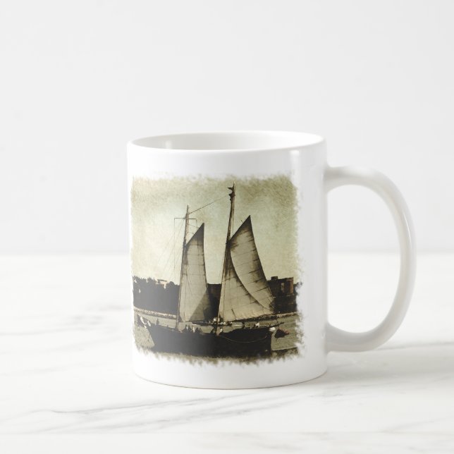 Taza De Café Manipulación de Barco de Tall (Derecha)