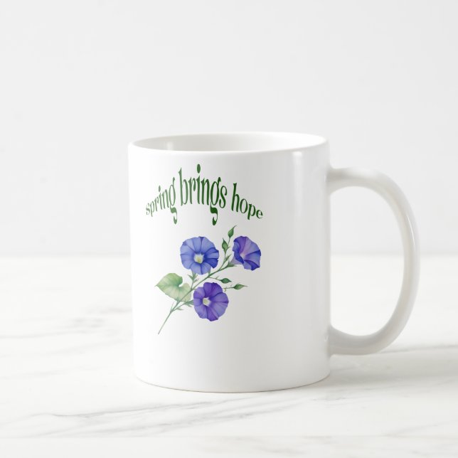 Taza De Café Manipulación de flor de primavera - Diseño "Primav (Derecha)