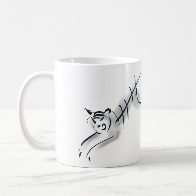 Taza De Café Manipulación de ideograma chino tigre estilizada p (Izquierda)