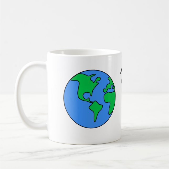 Taza De Café Manipulación de la paz en la Tierra (Izquierda)