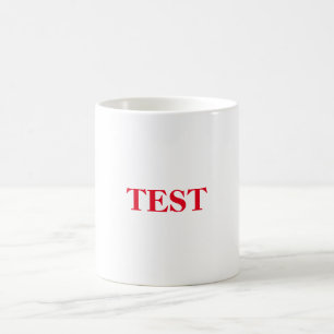 Taza De Café Manipulación roja de prueba