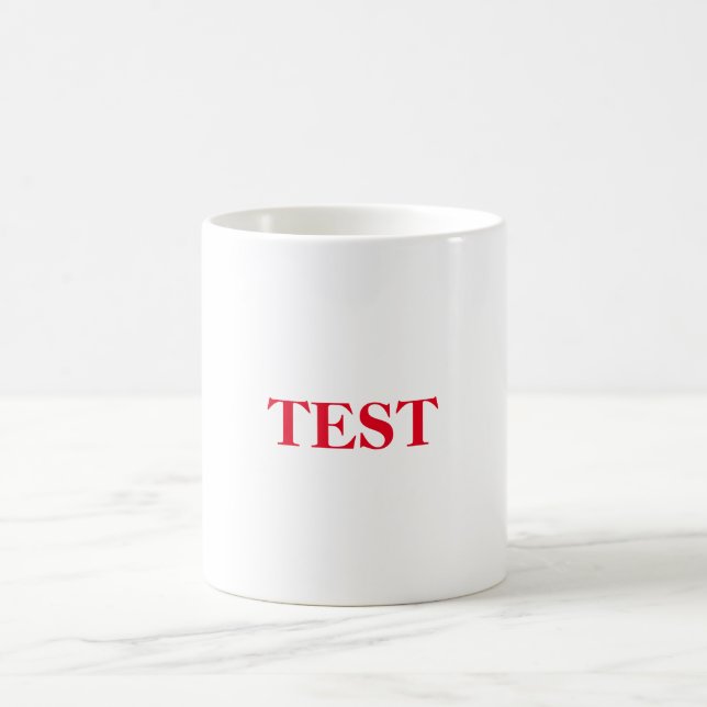 Taza De Café Manipulación roja de prueba (Centro)