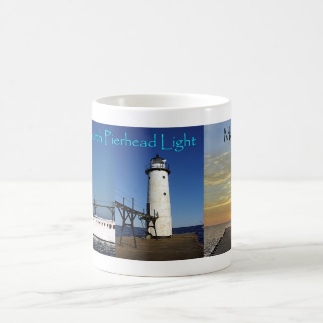 Taza De Café Manistee North Pierhead Light 3 tazón de imágenes (Centro)