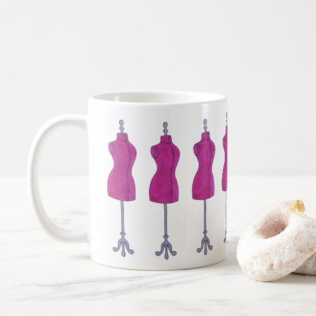 Taza De Café Mannequina del diseñador de vestuario de moda scos (Con donut)