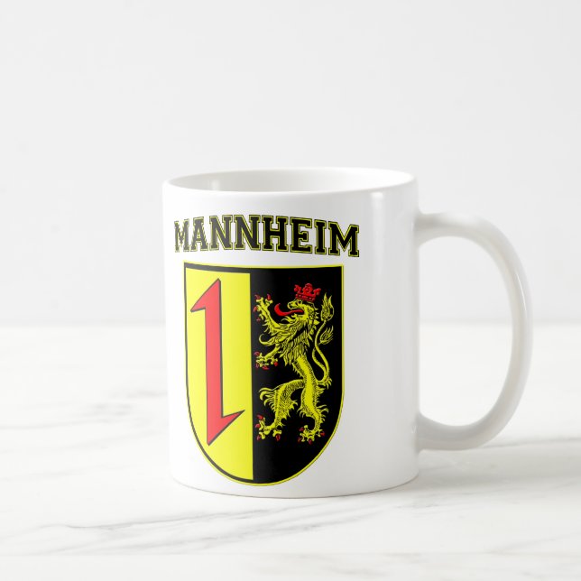 Taza De Café Mannheim Alemania Wappen/Escudo (Derecha)