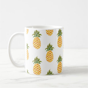 Taza De Café Mano acuarela pintada con frutos exóticos marinero