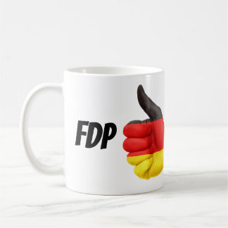 Taza De Café mano de bandera alemana FDP
