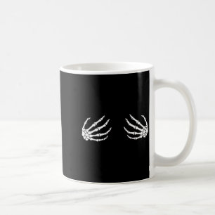 Taza De Café Mano de esqueleto de mujer de Halloween
