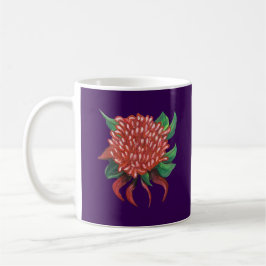 Taza De Café Mano de flores dibujada Waratah