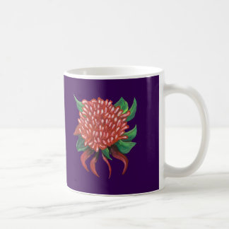 Taza De Café Mano de flores dibujada Waratah