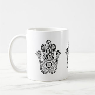 Taza De Café Mano de Hamsa dibujada