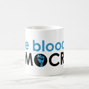 Taza De Café mano demócrata de sangre azul