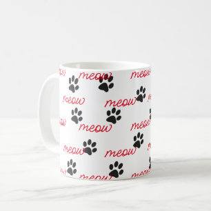 Taza De Café Mano y gatos