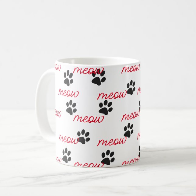 Taza De Café Mano y gatos (Anverso izquierdo)