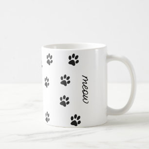 Taza De Café Mano y gatos pastas blanco negro