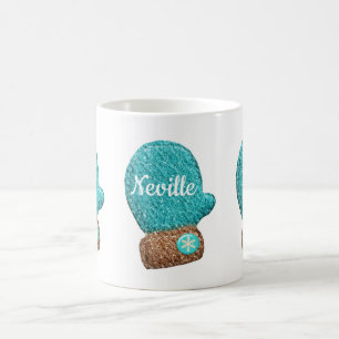 Taza De Café Manopla de invierno adorable manoplas de copo de n
