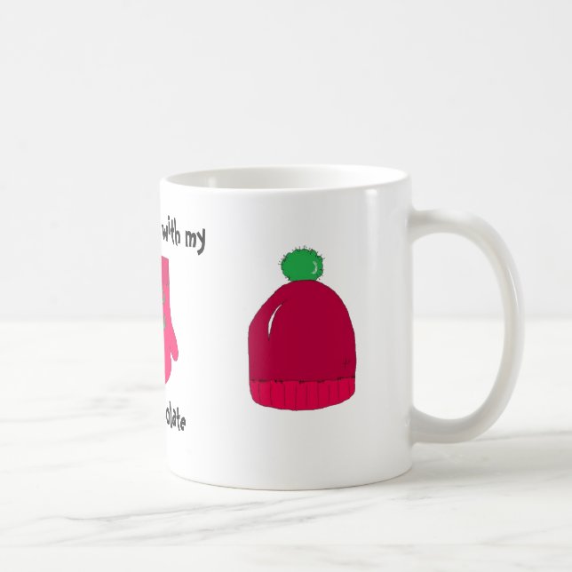 Taza De Café Manoplas y gorro de invierno (Derecha)