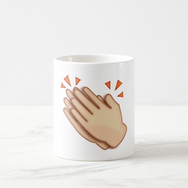 Taza De Café Manos de aplauso - Emoji (Centro)
