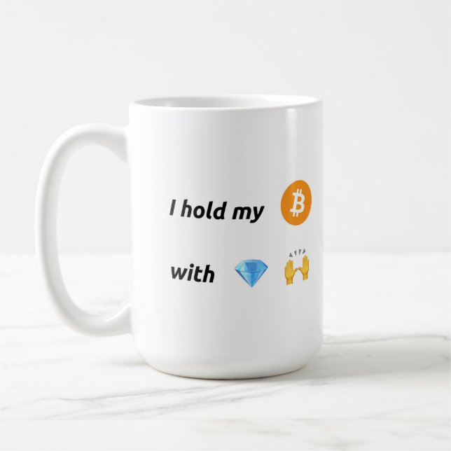 Taza De Café Manos de Bitcoin Diamond (Izquierda)