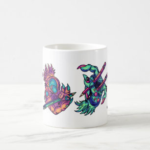 Taza De Café Manos de dibujo del monstruo