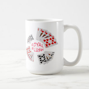 Taza De Café Manos de póquer - Personalizable Royal Flush