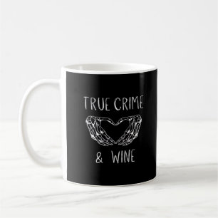 Taza De Café Manos Del Esbozo De Crimen Y Vino