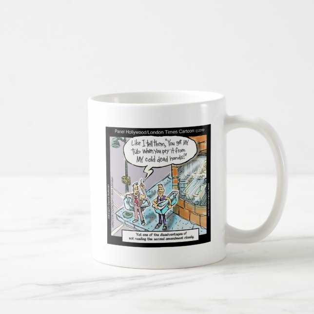Taza De Café Manos limpias frías con armas y regalos divertidos (Derecha)