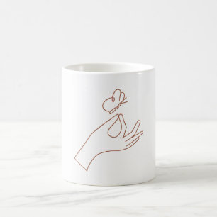 Taza de café Manos Mágicas con Mariposa