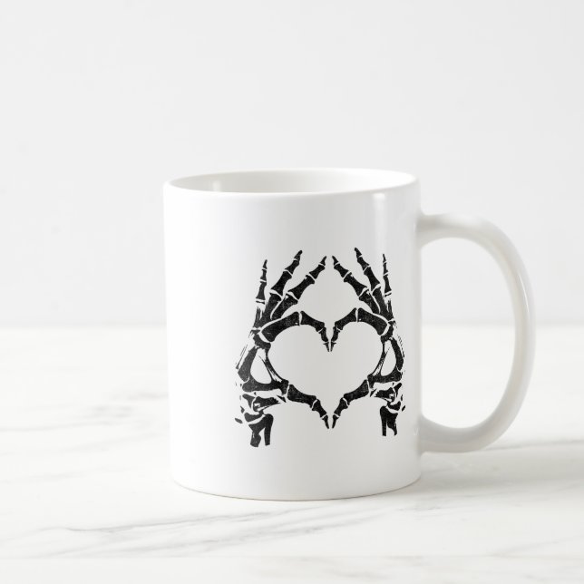 Taza De Café Manos Skeleton Heart - Halloween - Manos Skeleton (Derecha)
