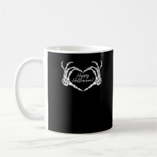Taza De Café Manos Skeleton Heart, Skeleton Feliz Halloween, Ja