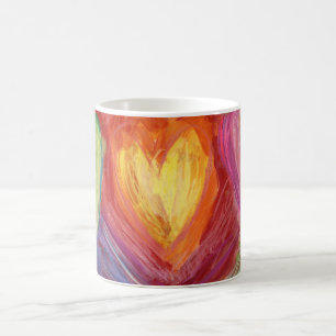 Taza De Café Manos y corazón Diversidad Amor Arte Personalizado