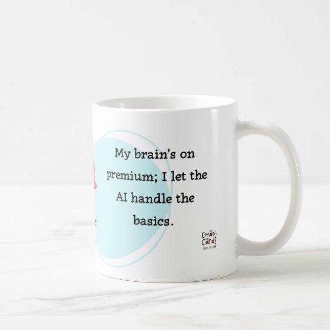 Taza De Café #ManoSays - Witty Line on AI Use - (Derecha)