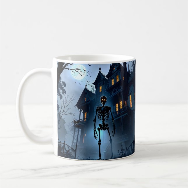 Taza De Café Mansión de Skeleton Haunted Mug - Anime Halloween (Izquierda)