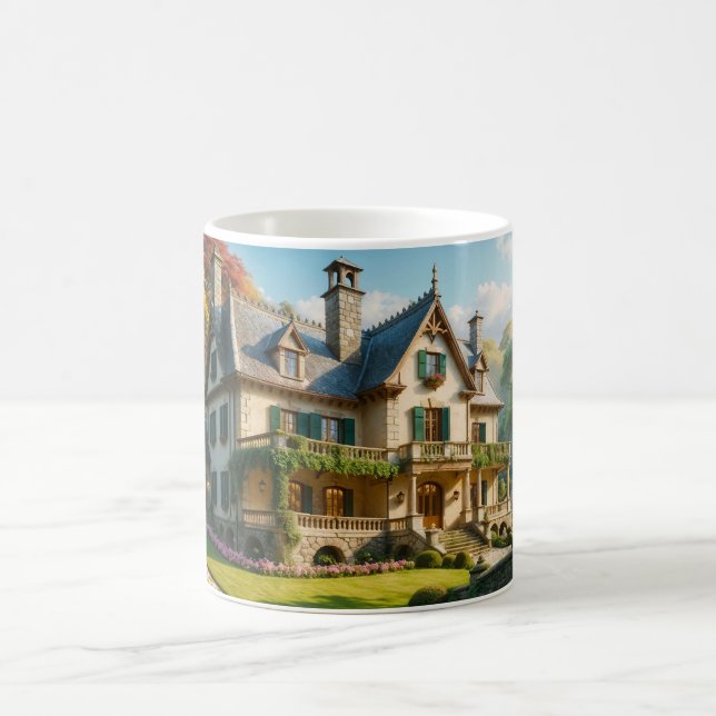Taza De Café Mansión del momento perfecto capturado (Centro)