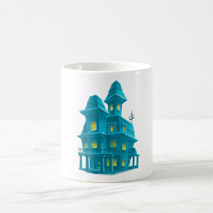 Taza De Café Mansión Embrujada Casa de Fantasmas de Halloween