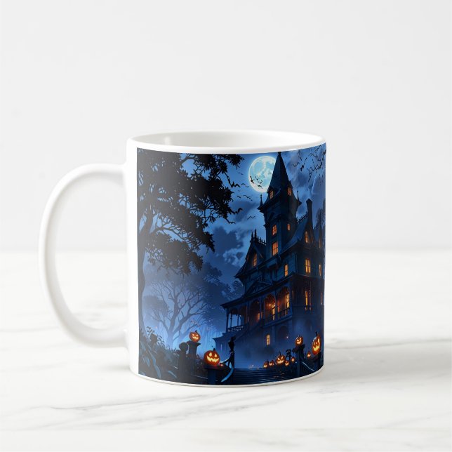 Taza De Café Mansión perdida Anime Mug - Halloween fantasmal (Izquierda)