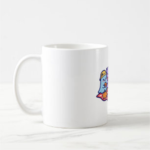 Taza De Café Manta de picnic fantasma Arte de Halloween lindo