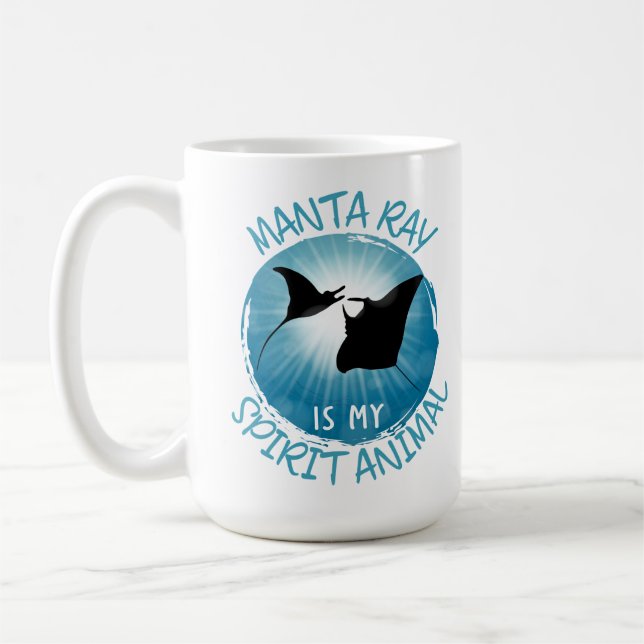 Taza De Café Manta Ray es mi animal espiritual (Izquierda)