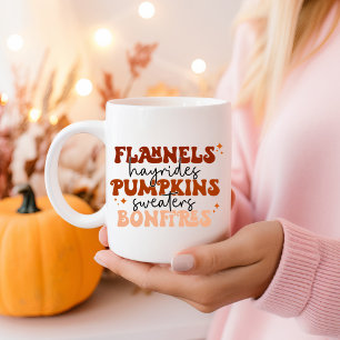 Taza De Café Mantas paseos en carro de heno calabazas suéteres