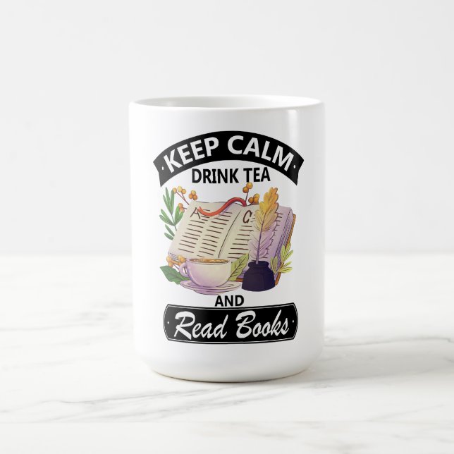 Taza De Café Mantén El Té Tranquilo Y Lee Los Libros (Centro)