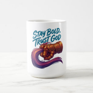 Taza De Café Mantén Fiel a Dios Cyber Gauntlet Gráfica para Muj