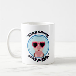 Taza De Café Mantén la actitud cerda cita
