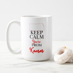 Taza De Café Mantén la calma, eres de Kansas