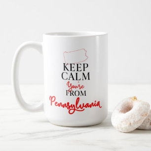 Taza De Café Mantén la calma eres de Pensilvania