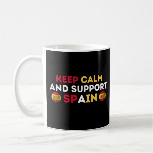 Taza De Café Mantén la calma y apoya al equipo nacional de fútb