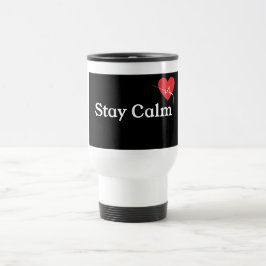 Taza de café 'Mantén la calma' y taza de viaje – D