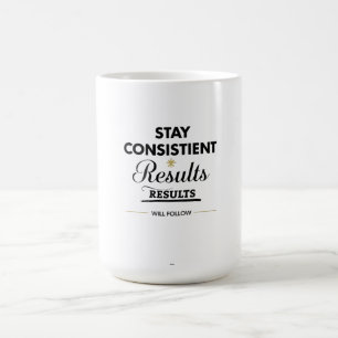 Taza De Café Mantén la Constancia los Resultados Llegarán Motiv