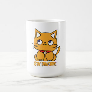 Taza De Café Mantén la Garra Divertido Gato Dibujos Animados Ga